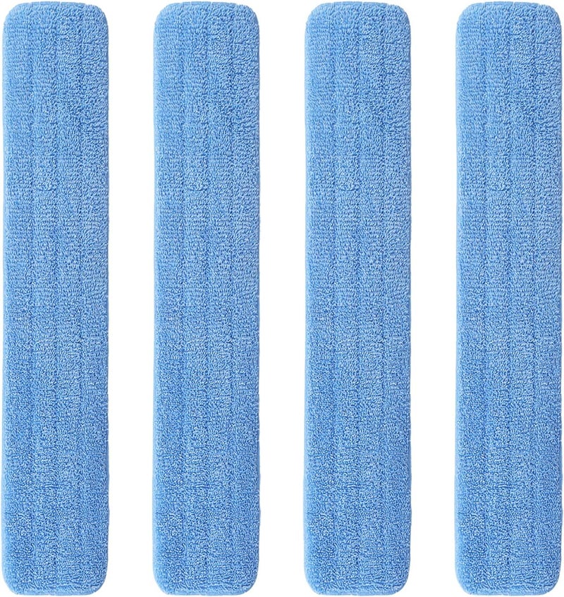 BeiLan 48" Microfiber Pad for Rubbermaid Commercial 48 Inch Mop Head - 4 Pack Replacement Wet & Dry Commercial Reusable Cleaning Mop Refills Fit for Any Microfiber Flat Mop System 48" - Image 1